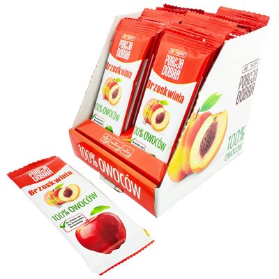 Be Now Healthy Fruit Bars - Apple &amp; Peach, (24 Pack) 100% Fruit Snacks for Kids and Adults - Sugar Free Snacks, Vegan, Non-GMO, Gluten-Free Snacks, Fruit Snacks.