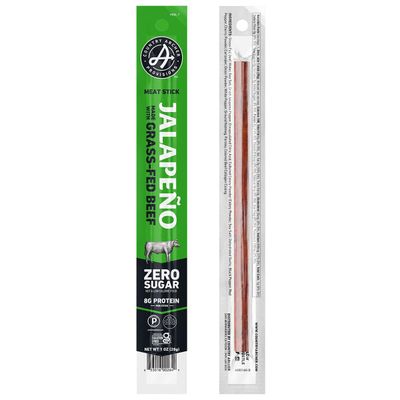 Country Archer Beef Jerky Sticks Jalapeno - Grass Fed Beef Sticks Individually Wrapped, Beef Sticks Bulk, Beef Jerky Snack Packs, Gluten Free, Paleo, Keto, Sugar Free - 1 oz Meat Sticks (Pack of 18)