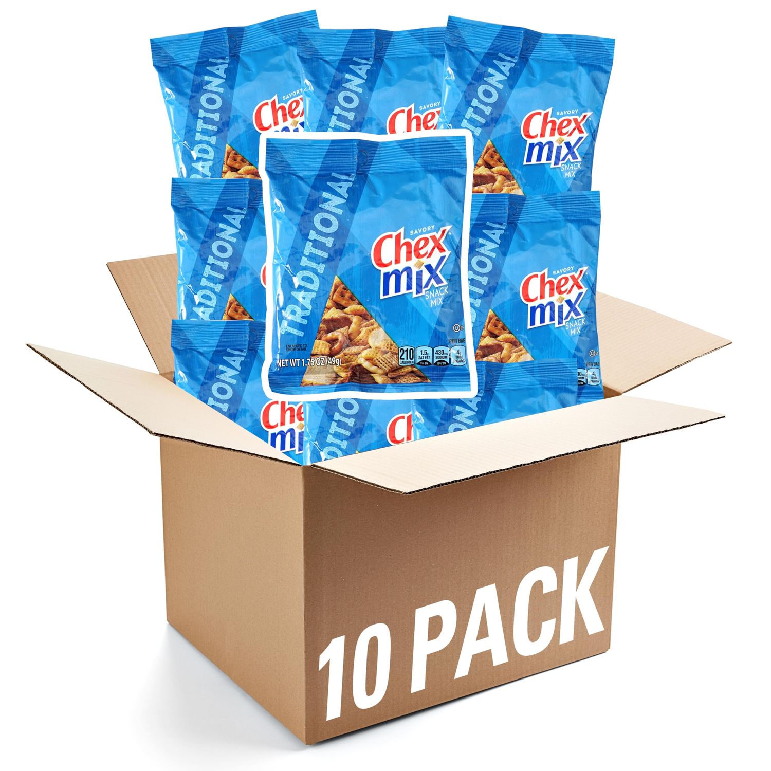 Snack Mix Traditional 1.75oz Bags (10 Pack), Snack Packs, The Hampton Candy Company