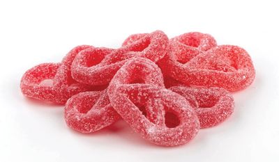 HolanDeli Gummi Raspberry Jelly Pretzels. 1lb