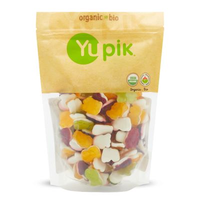 Yupik Organic Fruity Jungle Mix, 16 oz, Gummy Candy, GMO-Free, Gluten-Free, Multi (Pack of 6)