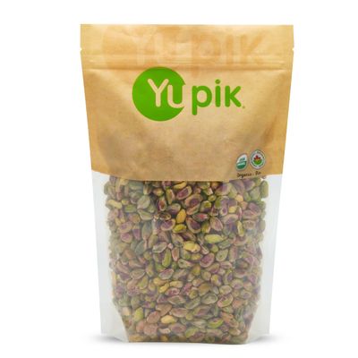 Yupik Organic Raw Pistachios, No Shells, 2.2 lb, (Pack of 6), Gluten-Free, Non-GMO, Kosher, Vegan, Kernels, Unsalted, Crunchy Shelled Nuts, Source of Fiber &amp; Protein, Healthy Snacks