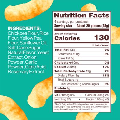 Hippeas Chickpea Puffs, Vegan White Cheddar, 4 Ounce (Pack of 6), 4g Protein, 3g Fiber, Vegan, Gluten-Free, Crunchy, Plant Protein Snacks