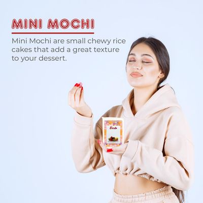 Fanale Mini Mochi Sweet Rice Cake - Rainbow Mixed Color Snack for Frozen Yogurt ToppingsIce Cream ToppingsShaved Ice Toppings 300g | 10.6oz | 0.7lb MOC006