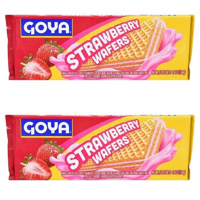 Lot of 2 Goya Wafers - 4.94 Oz Each (Strawberry)
