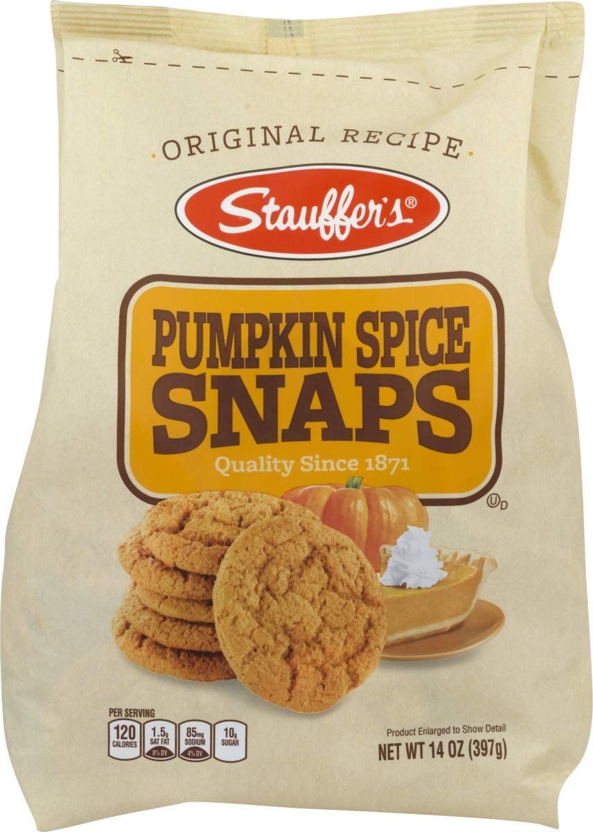 Stauffer&#39;s Cookies Apple Pie Snaps or Pumpkin Spice Snaps, Four 14 oz. Bags (Pumpkin Spice)