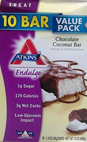 Atkins Endulge Chocolate Coconut Bar, 10 Count by Atkins