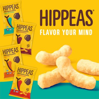 Hippeas Chickpea Puffs, Variety Pack: Vegan White Cheddar, Nacho Vibes, Barbecue, 0.8 Ounce (Pack of 30), 3g Protein, 2g Fiber, Vegan, Gluten-Free, Crunchy, Plant Protein Snacks