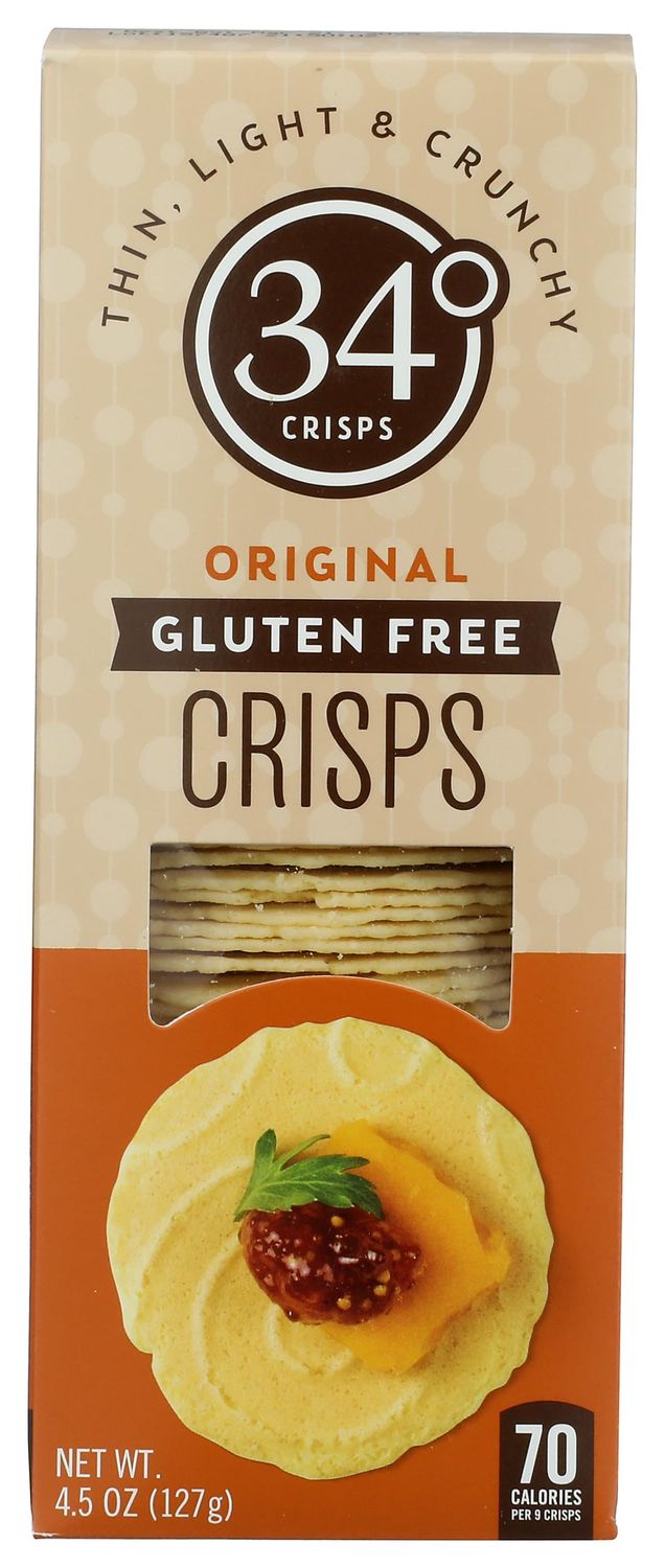 34 Degrees Crisps | Original Crisps | Thin, Light &amp; Crunchy Crisps, Single Pack (4.5oz)