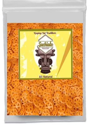 Mexican Duritos Wheat Snacks Fried Snacks - Chicharrones de Harina (1 Pound PinwheelsRuedas (Pack of 1))