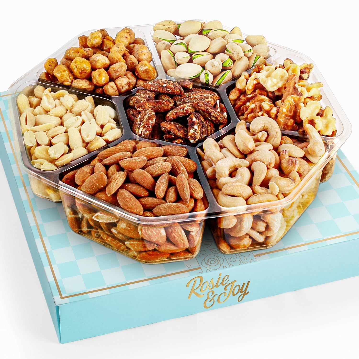 Gourmet Mixed Nuts Gift Basket | Platter Includes 7 Assortments of Delicious Premium Nuts, Ideal for Corporate Gifts &amp; Special Occasions