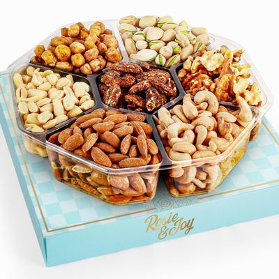 Gourmet Mixed Nuts Gift Basket | Platter Includes 7 Assortments of Delicious Premium Nuts, Ideal for Corporate Gifts &amp; Special Occasions