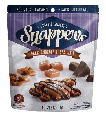 Edward Marc Snappers Sweet Caramel &amp; Pretzels Cluster - Crunchy Pretzel Snack With Dark Chocolate &amp; Sea Salt For Adults And Kids - 6 oz (pack of 1)