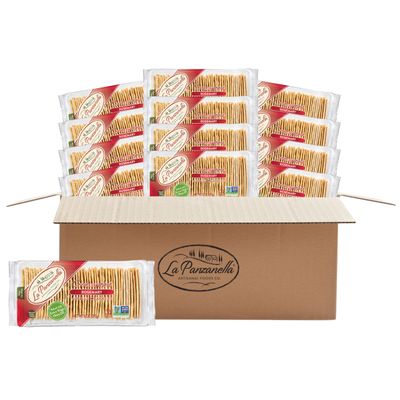 La Panzanella Croccantini, Rosemary Crackers (Pack of 12) - Light Artisanal Crackers, Charcuterie Crackers, Non-GMO, Kosher, 12 x 6 oz