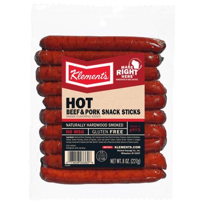 8oz Klement&#39;s Hot Snack Sticks, Pack of 1