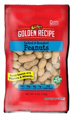 Gurley&#39;s Jumbo Salted Peanuts in Shell, Hi Protein Snacks Perfect for Snacking 6 oz Bag (Pack of 12)