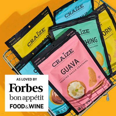 Craize Variety Pack | Sweet Corn x2, Coconut, Guava, Everything, Jalapeno Lime Crisps | Gluten Free, Vegan, Toasted Corn Crackers | 6 pack, 4 oz each