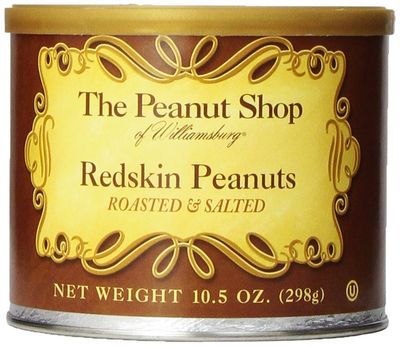 The Peanut Shop of Williamsburg Redskin Peanuts, Roasted &amp; Salted, 10.5 Ounce