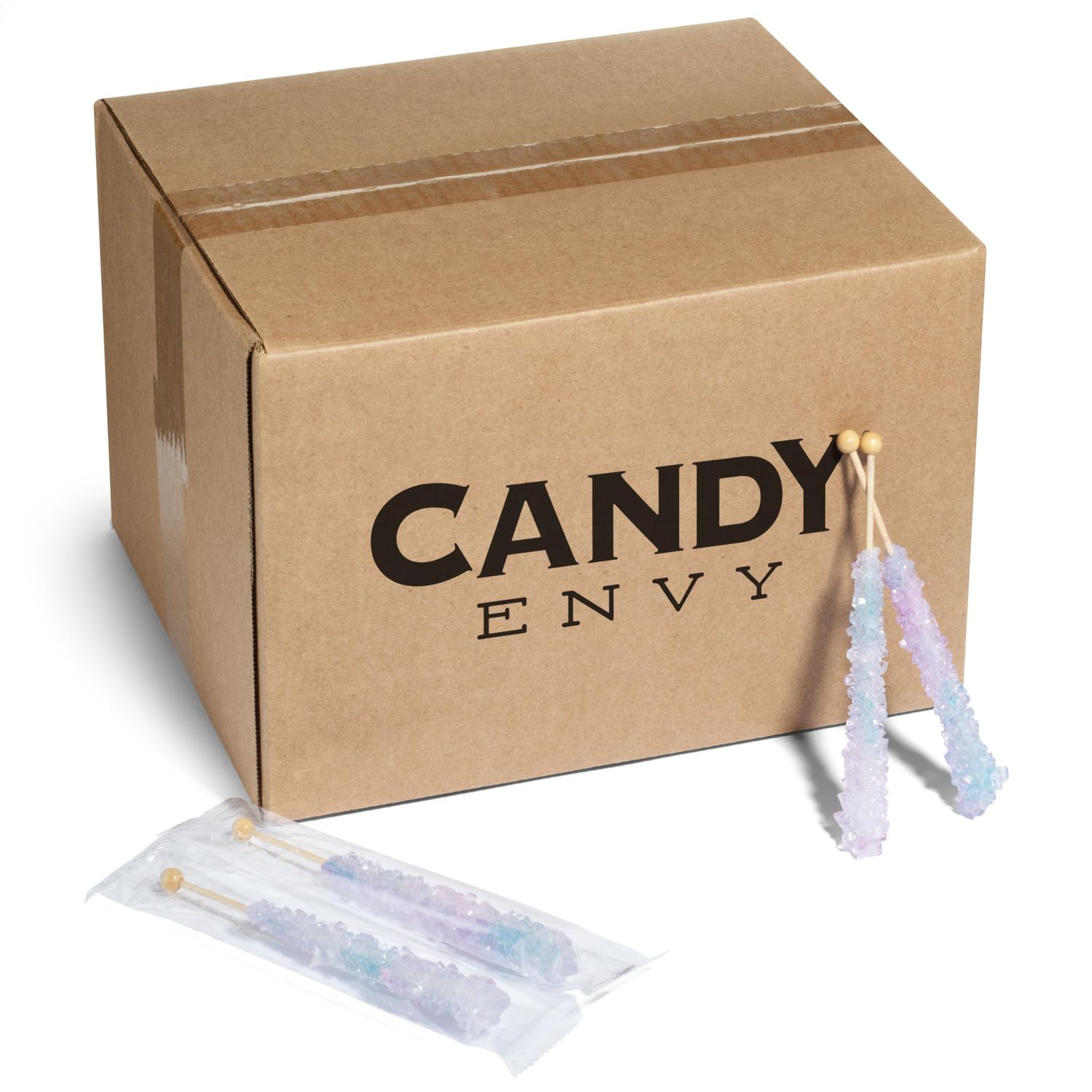 Candy Envy - Tutti Frutti Rock Candy Sugar Sticks - Tutti Frutti Flavored - 144 Indiv. Wrapped