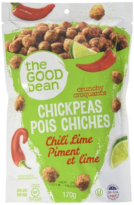 The Good Bean Chickpea Snacks, Smoky ChiliLime, Gluten and Nut Free, 6 Ounce