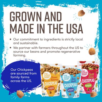 The Good Bean Chickpea Snacks, Smoky ChiliLime, Gluten and Nut Free, 6 Ounce
