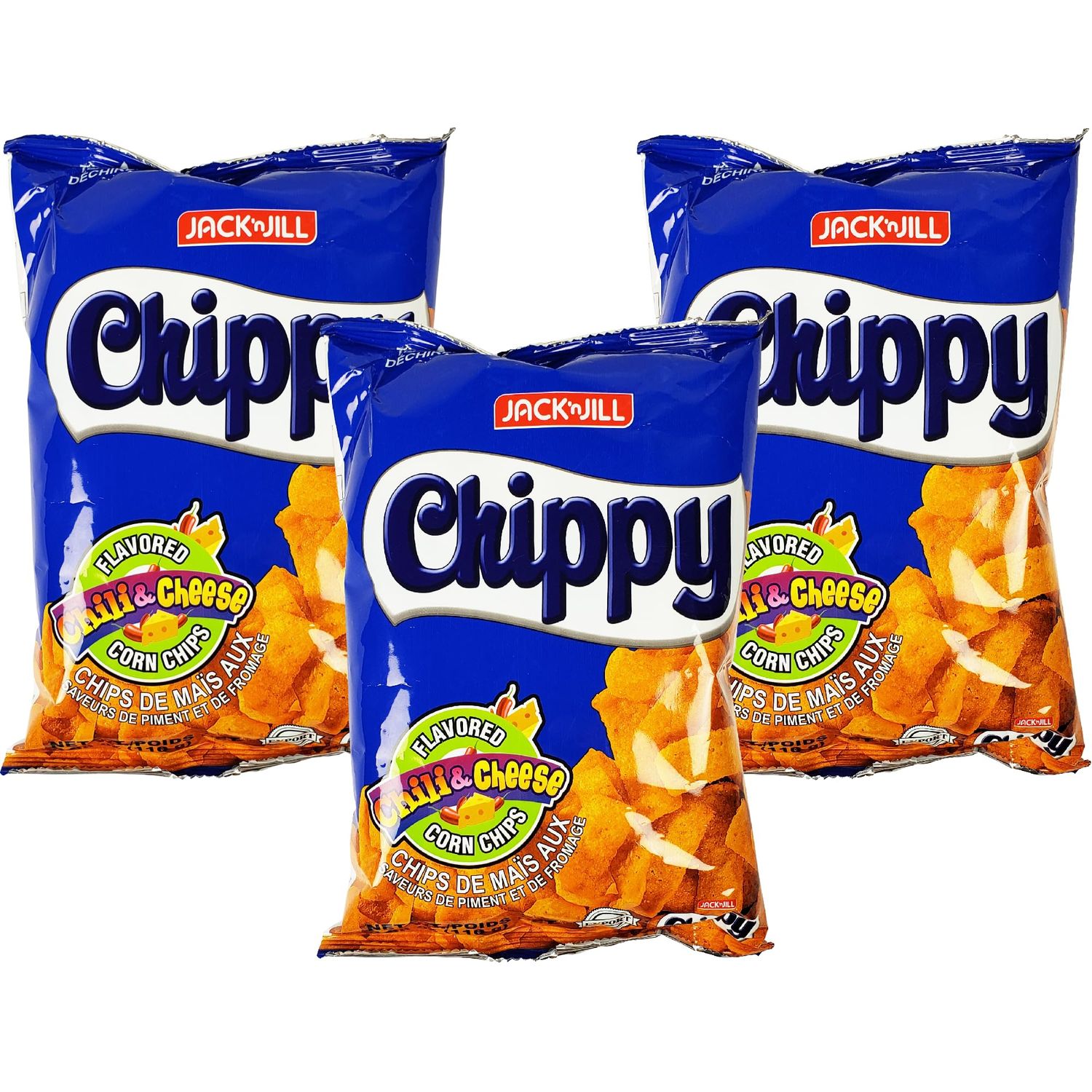 Jack N Jill Chippy Chili &amp; Cheese Corn Chips 3.88 oz (3 Pack)
