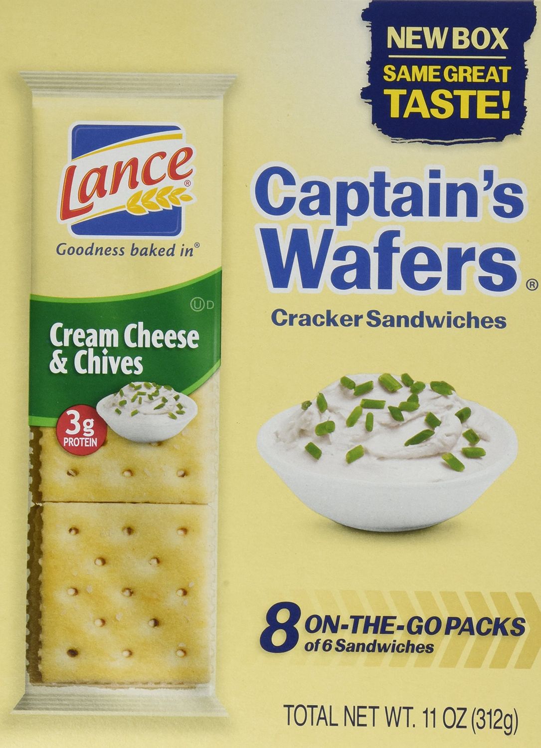 Lance Captain&#39;s Wafers Cream Cheese &amp; Chives Crackers, 3 Pound