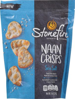 Stonefire, Naan Crisps Sea Salt Crisps, 6 Ounce