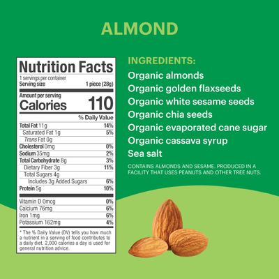 Tosi Almond and Cashew Protein Bars Combo, Plant Based with Nuts, Gluten-Free Crunchy Snacks, Vegan, Organic, Flax & Chia Seeds, Soy-Free, Omega 3s, 5G Protein, 1 oz, 12-Pack