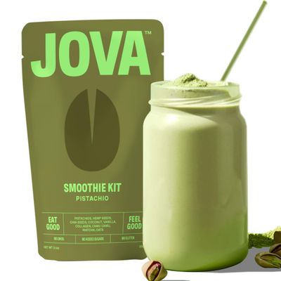 JOVA Pistachio Meal Replacement Smoothie Kit | Healthy, Delicious &amp; Ready in 2 Minutes | 21g Protein, 10g Fiber (Gluten-Free, Non-GMO, High Fiber, No Added Sugar, USA Made), Pistachio 3-Pack