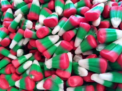 Emporium Candy Christmas Candy Corn - 2 lb of Delicious Fresh Bulk Chewy Candy Corn. Perfect Holiday Snack, Red, 32 Ounces