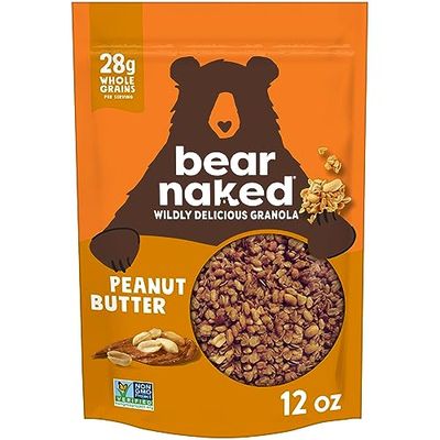 Bear Naked Granola Cereal, Whole Grain Granola, Breakfast Snacks, Peanut Butter, 12oz Bag (1 Bag)