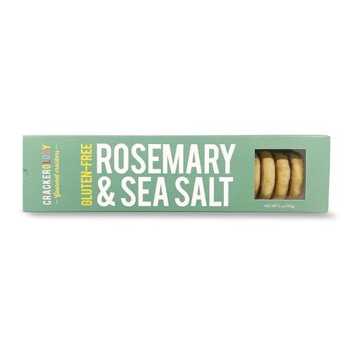 Crackerology Gluten-free Rosemary &amp; Sea Salt Gourmet Crackers &amp; Cookies - Perfect for Charcuterie Boards &amp; Party Platters, For Hosting Special Events &amp; Get Togethers, 20-24 Count, Single Pack