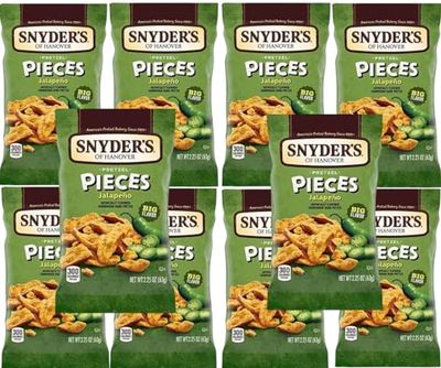 Snyders Jalapeo Pretzel Pieces, 2.25 oz, 10 Bags Pack Set