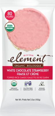 Element Snacks Organic Rice Cake Strawberry and Cream, 3.5 oz