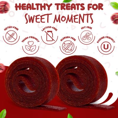 Fruit Roll Ups Healthy Snacks for Kids and Adults Vegan non-GMO no Added Sugar Natural Pomegranate Fruit Strips for School and Lunch 16 Count