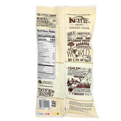 Kettle Foods, Chips Potato Unsalted, 5 Ounce