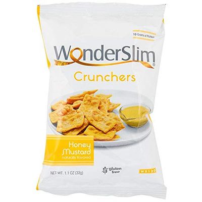 WonderSlim Protein Cracker Snack Chips, Honey Mustard, Low Fat &amp; Gluten Free (10ct)