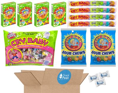 Cry Baby Variety Snack Peak Variety Gift Box - Cry Baby Extra Sour, Cry Baby Tears, Cry Baby Nitro, Cry Baby Sour Chews