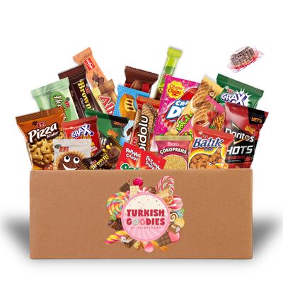Different Snacks From Around The World Box - Turkish Snacks Variety Pack - International Snacks From Other Countries - 32oz Halal Snacks - Foreign Candy - 23ct