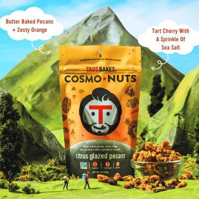 Taos Bakes - Flavored Nuts - Citrus Glazed Pecans - Sweet, Tangy, &amp; Delicious - wDried Tart Cherries &amp; Chia Seeds - Healthy Snacks for Adults - Great Trail Mix - Gluten Free - 4oz (Pack of 3