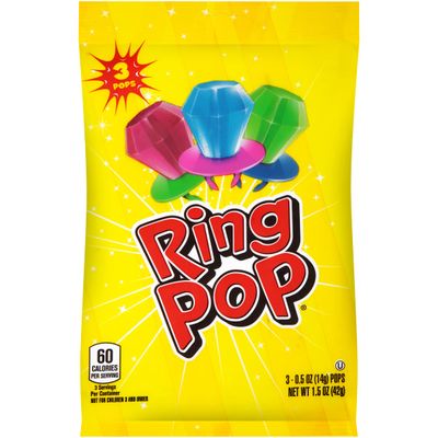 Ring Pop Individually Wrapped Bulk Lollipop Holiday Variety Pack - 12 Bags of Lollipop Suckers w Assorted Fruity Flavors - Fun Stocking Stuffers &amp; Candy Gifts for the Holiday Season