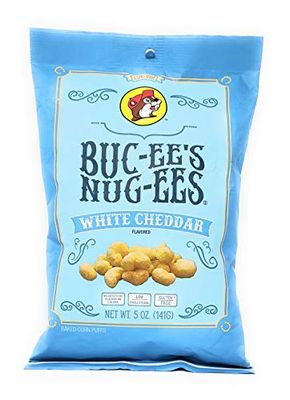 Buc-ee&#39;s Nug-ees: White Cheddar Flavored Powdery Cheese-Flavored Beaver Nuggets Sweet Corn Puff Snacks From Texas, Gluten Free, 1 Bag of 5 Ounce