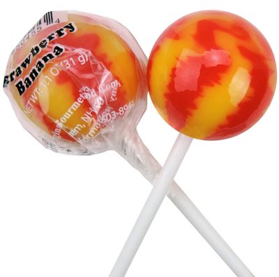 Original Gourmet Lollipops, Strawberry Banana, 30 Count (Pack of 30)