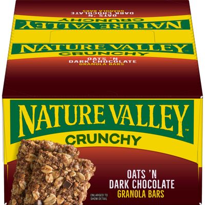 Nature Valley Crunchy Granola Bars, Oats &#39;N Dark Chocolate, 1.48 Oz, 18 Count (Pack of 6)