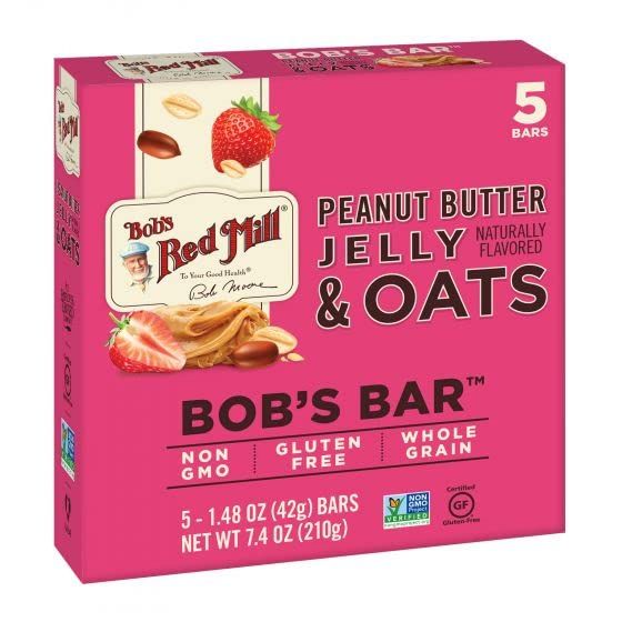 Bob&#39;s Red Mill Bar Oat Pb Jelly 5Pk, 8.67 Oz (Pack of 6)