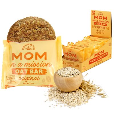 SOW STRONG FOOD Original Oat Bar (12-Pack), Gluten Free Protein Bars, Healthy Snacks for Adults, Breakfast Snacks for Kids, Vegan Bulk Snacks, Mom Essentials Keto Snack Box, School Snacks, Mom Cookies