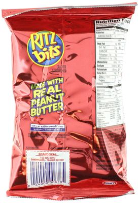 Peanut Butter Nabisco Ritz Bits Snack 3 Ounce