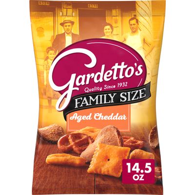 Gardetto&#39;s Snack Mix, Aged Cheddar, Pub And Party Mix, Family Size, 14.5 oz Bag