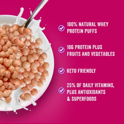 New BETTER THAN GOOD Keto Protein Puffs | 16g Protein, 2 Servings of Fruits &amp; Veggies | Paleo, Low Sugar, Low Calories, Gluten Free, Diabetic Friendly Keto Snacks (Sweet Sampler 8 Pack)